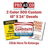 Custom Decals 18" X 24" - 500 count