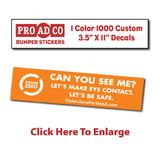 Custom Decals 3.5" X 11" - 1000 count