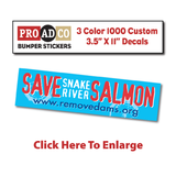 Custom Decals 3.5" X 11" - 1000 count