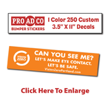 Custom Decals 3.5" X 11" - 250 count