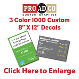 Custom Decals 8" X 12" - 1000 count