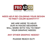 Custom Decals 18" X 12" - Custom Quantities! 250-500-1000!