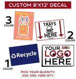 Custom Decals 8" X 12" - Custom Quantities! 250-500-1000!
