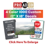Custom Decals 12" X 18" - 1000 count