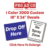 Custom Decals 18" X 24" - 2000 count