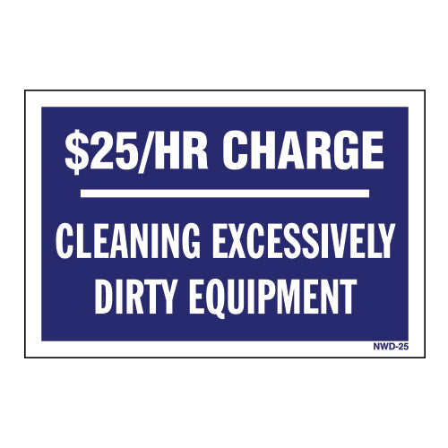 Equipment Rental Decal 2" X 3" [NWD-25] 25 count