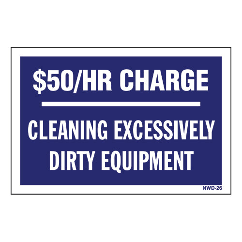 Equipment Rental Decal 2" X 3" [NWD-26] 25 count