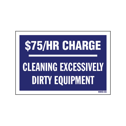 Equipment Rental Decal 2" X 3" [NWD-55] 25 count