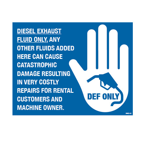Equipment Rental Decal 4.25" X 5.5" [NWD-17] 25 count