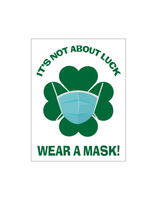 St. Patrick's Day Mask Awareness Decal - Clover *Personalize