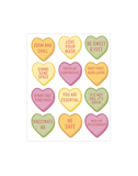 Valentine's Day Candy Heart Decal set